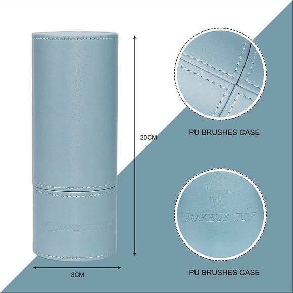 2Pcs Professional Makeup Brushes Set + PU Holder - Picture 5 of 8